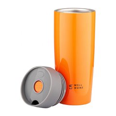 Термостакан с крышкой клапаном для питья 380 мл Well Done WD-7053O Orange