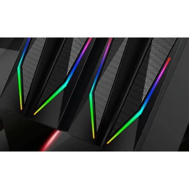 Комп'ютерні колонки MUSIC DJ M-110A 8865 з RGB підсвіткою Black