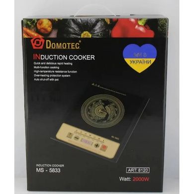 Плита индукционная настольная Domotec MS-5833 2000W Black