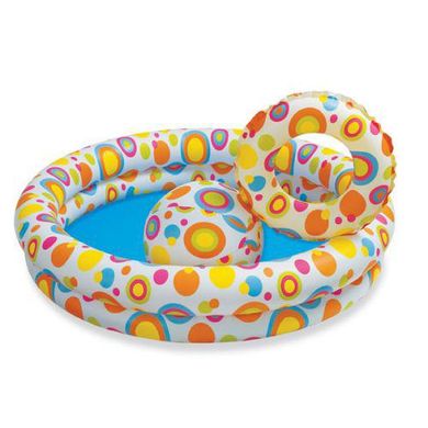 Детский бассейн надувной Intex 59460 + круг + мяч.
