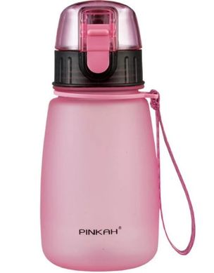 Екологічна пляшка для води Pinkah TRITAN Sports PJ-748T, 460 мл, рожева з чорним