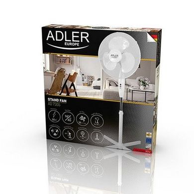 Вентилятор підлоговий Adler AD 7305 White