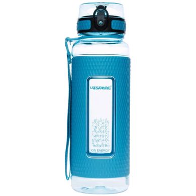 Багаторазова пластикова пляшка для води UZspace Diamond 5046, 950 мл, ударостійка, блакитна