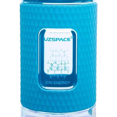 Многоразовая пластиковая бутылка для воды UZspace Diamond 5046, 950 мл, ударопрочная, голубая