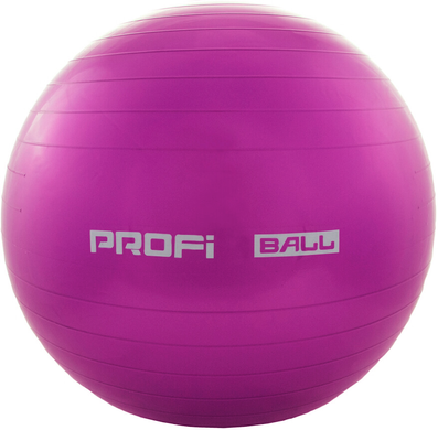 Надувной мяч для фитнеса 75см, фитбол Profiball MS 1541, фиолетовый