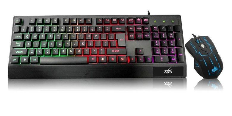 Игровая клавиатура проводная и мышь Zeus M-710