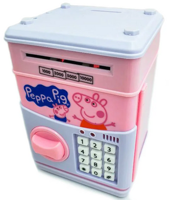 Сейф-скарбничка дитячий Cartoon Box 7030 з кодовим замком, свинка Пеппа