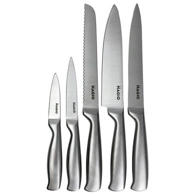 Набор кухонных ножей на подставке 5 шт MAGIO MG-1093 Steel