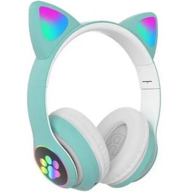 Навушники Bluetooth MDR CAT ear CAT ear VZV-23M 7805 з підсвічуванням, Mint
