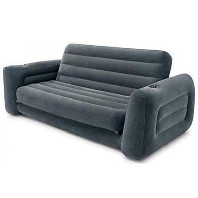 Надувний диван двомісний 2 в 1 Intex 66552 203х224х66 см, сірий