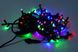 Новорічна гірлянда-бахрома Xmas Бурульки M-2, 5 м, 120 LED-ламп, чорна, різнокольоровий світло