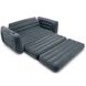 Надувной диван двухместный 2 в 1 Intex 66552 203х224х66 см, серый