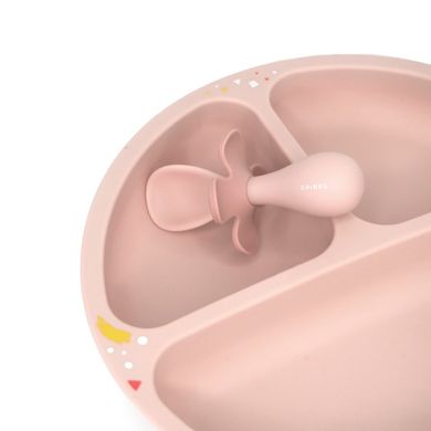 Детская посуда набор Oribel Cocoon тарелка, ложка, вилка розовый