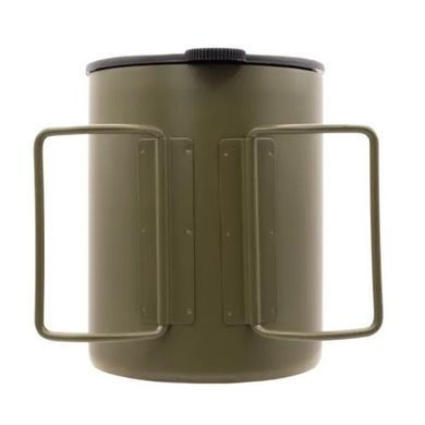 Термокружка Tramp 500 мл со складными ручками и поилкой UTRC-142 olive