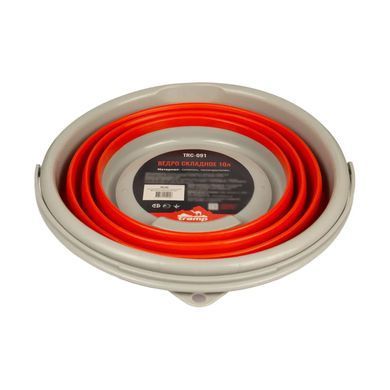 Складное ведро силиконовое 10л. Tramp TRC-091 Orange