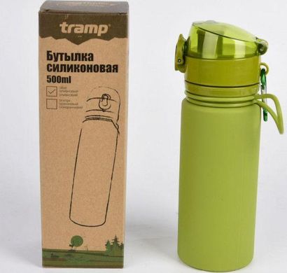 Бутылка силикон 500 мл Tramp TRC-093-olive