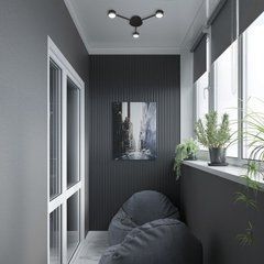 Потолочный светильник в коридор, на кухню, балкон Ledcoin ML471-3 Black