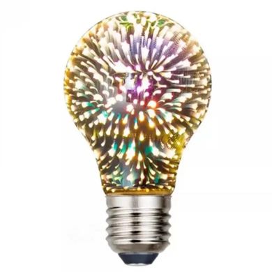 Декоративна лампочка E27 світлодіодна 3D Феєрверк A60 LED 8809