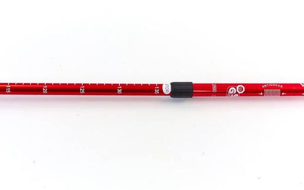 Треккинговая палка для скандинавской ходьбы TY-3924-2 SKY ROAD ENERGIA 135 см, красный (1шт.)