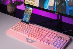 Игровая клавиатура проводная 2E Gaming KG315 USB-A EN/RU RGB розовая