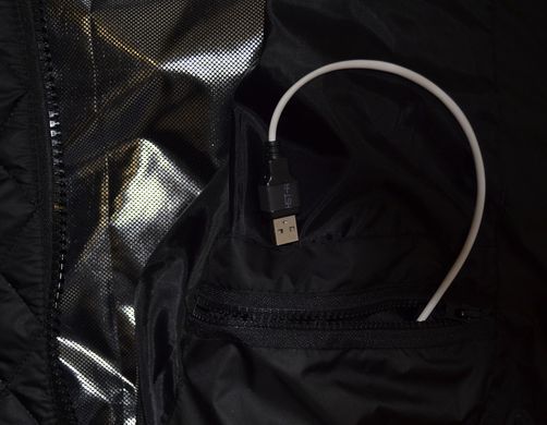 Жилет з підігрівом Shine від USB розмір 3XL чорний матовий