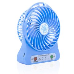 Вентилятор настольный Mini Fan XSFS-01 с аккумулятором 18650 синий