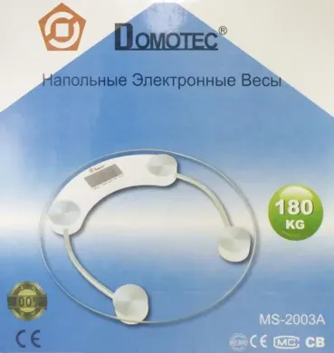 Весы напольные стеклянные электронные Domotec MS-2003A до 180 кг