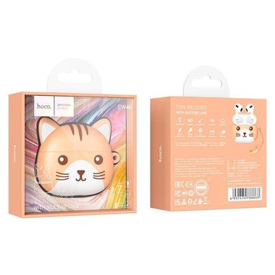 Дитячі бездротові навушники Bluetooth HOCO Cat EW46 в кейсі Orange