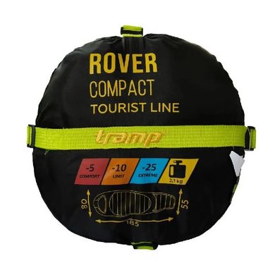 Зимовий спальний мішок Tramp Rover Compact кокон правий Green (UTRS-050С-R)