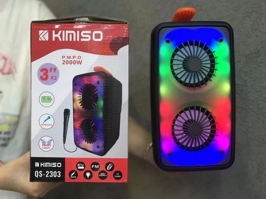 Музична Bluetooth колонка KIMISO QS 2303 Чорна