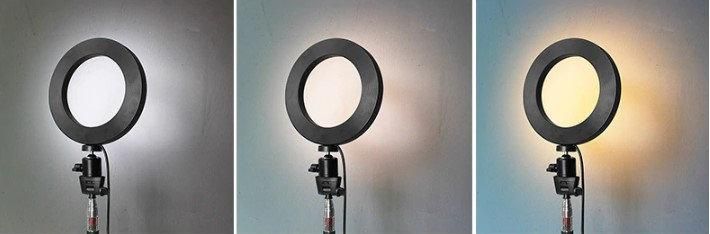 LED лампа для селфи кольцевая MHZ 12Вт с USB, 26 см
