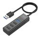 USB HUB розгалужувач HOCO USB Easy mix HB25 USB3.0 3USB2.0 Black