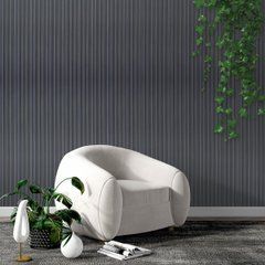 Декоративна рейка на стіну Sticker Wall SW-00001529 3000х160х23 мм Графіт