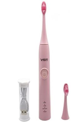 Електрична зубна щітка акумуляторна VGR V-806 USB, рожева