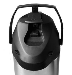 Термос помповый питьевой Stenson MT-0950, 4 л, серебристый с черным