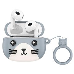Беспроводные детские наушники Bluetooth HOCO Cat EW46 в кейсе Grey
