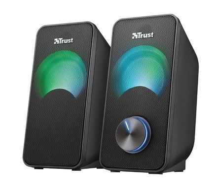 Колонки для ПК Trust Arys 2.0, 14Вт, USB/AUX, RGB, черные