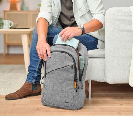 Стильний рюкзак для ноутбука 16" Trust Avana Eco Grey