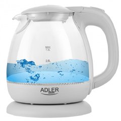 Чайник электрический 1 л электрочайник стеклянный Adler AD 1283G Grey