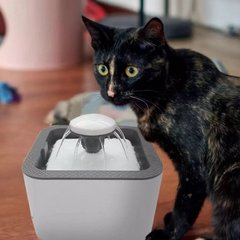 Поилка фонтан для кошек и собак автоматическая Pet Water FOUNTAIN Grey