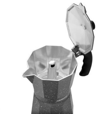 Гейзерна кавоварка Ardesto Gemini Molise AR0803AGS, 0,4 л, алюміній, сіра