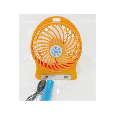 Вентилятор настольный Mini Fan XSFS-01 с аккумулятором 18650 оранжевый
