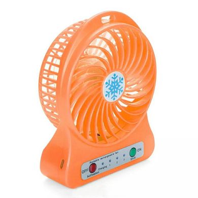 Вентилятор настільний Mini Fan XSFS-01 з акумулятором 18650 помаранчевий