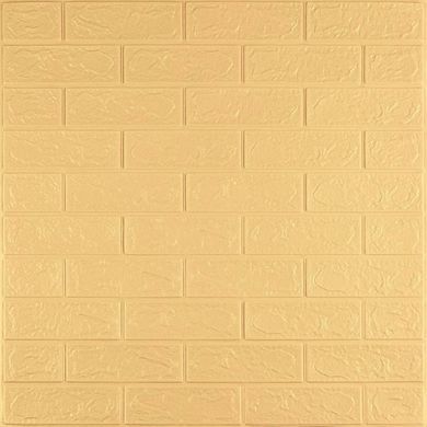 Самоклейна 3Д панель на стіну Sticker Wall Жовто-пісочна цегла SW-00001909 700х770х2 мм