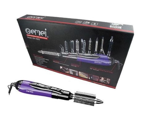 Стайлер для волосся повітряний багатофункціональний Gemei GM 4835 Violet