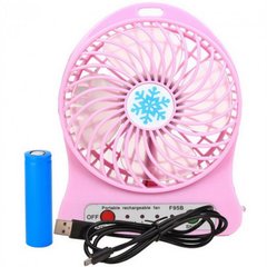 Вентилятор настольный Mini Fan XSFS-01 с аккумулятором 18650 розовый