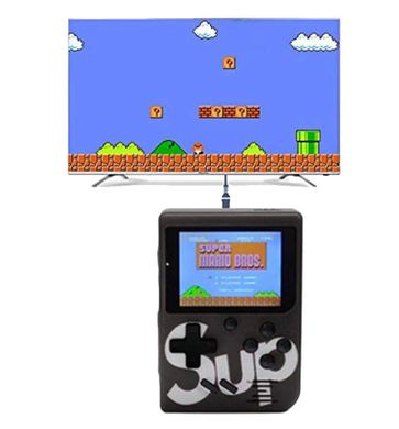 Портативная игровая консоль MHZ GAME SUP 6927, черная с красным джойстиком, 400 8-битных игр
