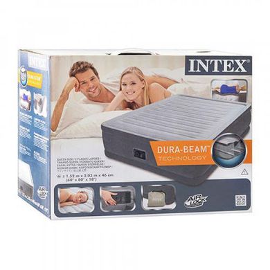 Кровать матрас надувной с насосом 220V Intex 64414