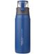 Пляшка-термос для спорту Pinkah PJ-3504, 650 мл, з ручкою, синя з сірим
